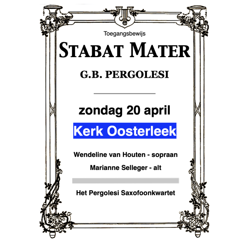 Stabat Mater Ticket Oosterleek